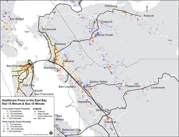 Bay Area East Bay Healthcare Rail Bus